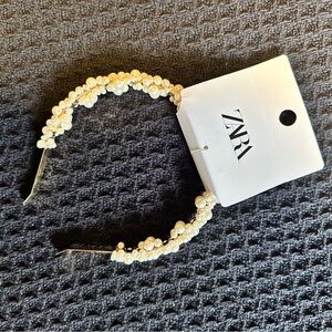 NWT Womens Zara Elegant Pearl-like Headband tiara